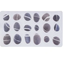 Gifi Equipement Douche^Fond de douche galet gris PVC