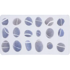 Gifi Equipement Douche^Fond de douche pvc blanc motif galets gris