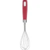 Gifi Fouet de cuisine en inox manche en polypropylène rouge