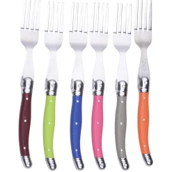 Gifi Fourchette inox manche multicolore x6