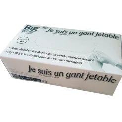 Gifi Entretien Du Linge|Gant en vinyle intérieur poudré taille L x 100