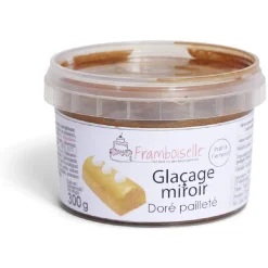 Gifi Glaçage miroir doré pailleté Framboiselle 300g