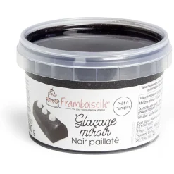 Gifi Glaçage miroir noir pailleté 300g