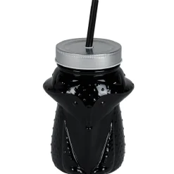 Gifi Gobelet animalier en verre + paille + couvercle