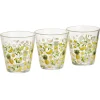 Gifi Gobelet bas conique transparent motif fruit exotique 25cl x3 - H8 cm