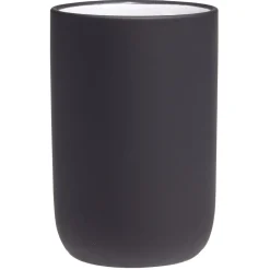 Gifi Aménagement Salle De Bain^Gobelet céramique noir intérieur blanc Ø6,8xH10cm