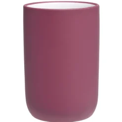 Gifi Aménagement Salle De Bain^Gobelet céramique violet intérieur blanc Ø6,8xH10cm