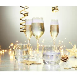 Gifi Gobelet en verre Kira doré 31cL x4