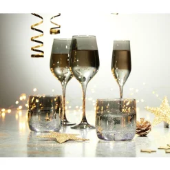 Gifi Gobelet en verre Kira Smoked 31cL x4