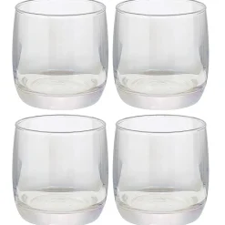 Gifi Gobelet en verre transparent irisé x4