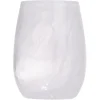 Gifi Aménagement Salle De Bain^Gobelet en verre transparent et blanc Sunflow Ø8,4xH10,7cm
