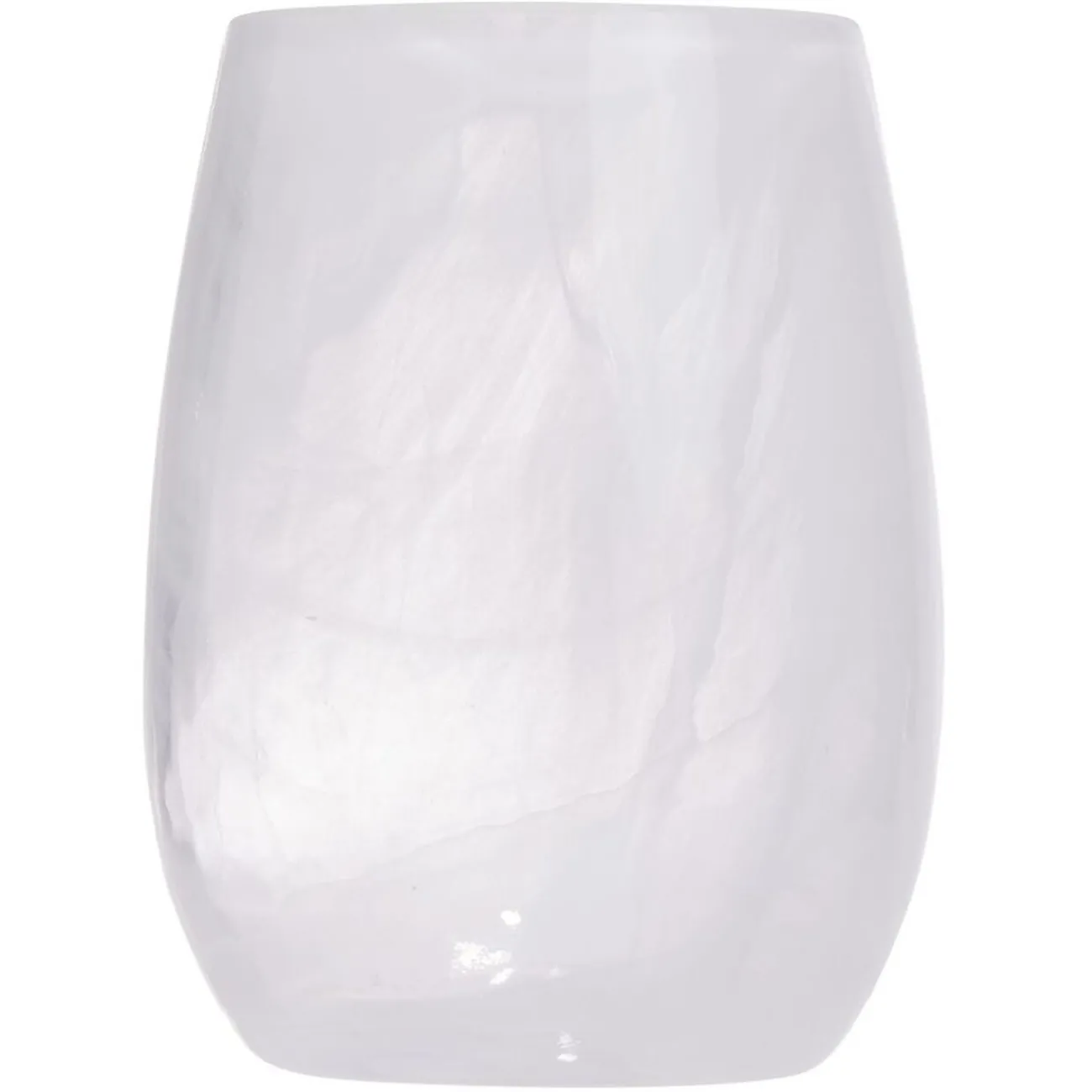 Gifi Aménagement Salle De Bain^Gobelet en verre transparent et blanc Sunflow Ø8,4xH10,7cm