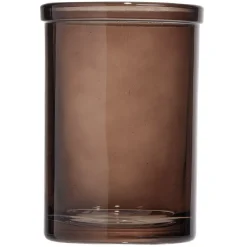 Gifi Aménagement Salle De Bain^Gobelet en verre transparent ambre brun Ø7,5xH10,5cm