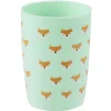 Gifi Aménagement Salle De Bain^Gobelet enfant salle de bain vert motif tête de renard orange