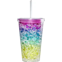 Gifi Gobelet et sa paille réfrigérant arc en ciel