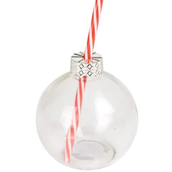 Gifi Gobelet forme de boule de Noël avec paille