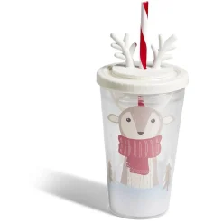 Gifi Gobelet paille Noël 470ml - 2 modèles