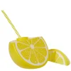 Gifi Gobelet plastique et paille en forme de citron