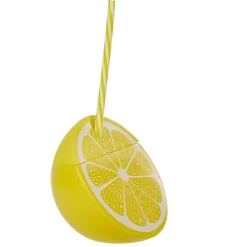 Gifi Gobelet plastique et paille en forme de citron
