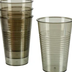 Gifi Gobelet plastique noir transparent x4