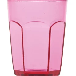 Gifi Gobelet plastique rigide rose transparent x6
