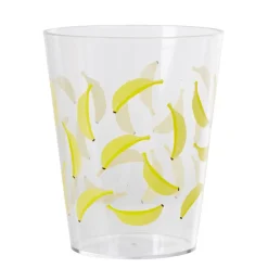 Gifi Gobelet plastique transparent décor banane