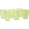 Gifi Gobelet plastique vert martelé x6