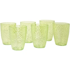Gifi Gobelet plastique vert martelé x6