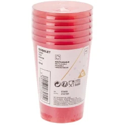 Gifi Gobelet réutilisable rouge x6