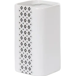 Gifi Aménagement Salle De Bain^Gobelet salle de bain céramique motif nordique noir blanc