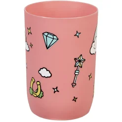 Gifi Aménagement Salle De Bain^Gobelet salle de bain enfant rose motif château arc-en-ciel