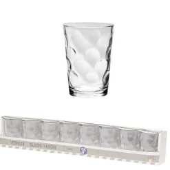 Gifi Gobelet verre motif embossé transparent 20 cl x8