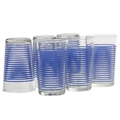 Gifi Gobelet verre rayé multicolore assorti x6