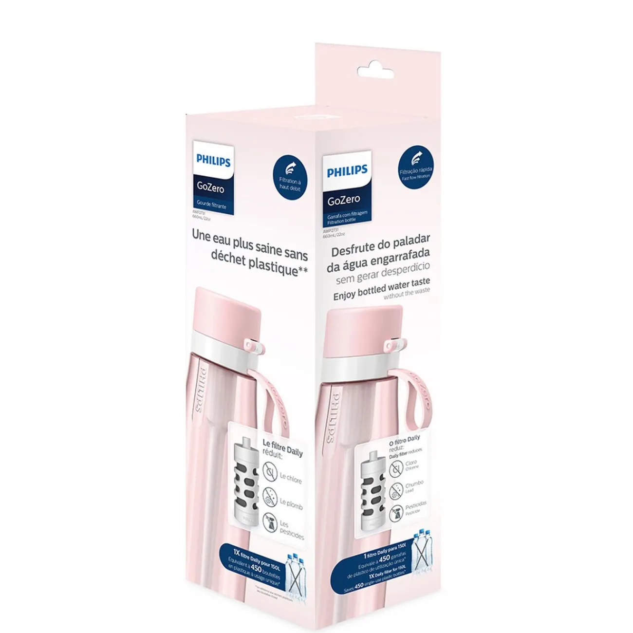 Gifi Gourde filtrante Philips Go Zero Daily Rose