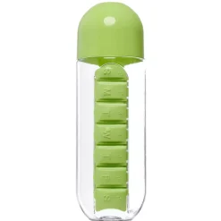 Gifi Gourde pilulier hebdomadaire transparente et verte