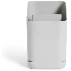 Gifi Égoutoir à couverts et ustensiles plastique gris - 11x11xH17cm