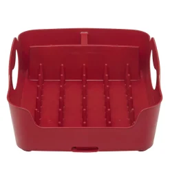 Gifi Entretien Du Linge|Égouttoir à vaisselle 3 compartiments rouge