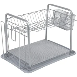 Gifi Égouttoir à vaisselle métallique gris