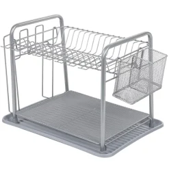 Gifi Égouttoir à vaisselle métallique gris
