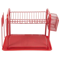 Gifi Égouttoir à vaisselle métallique rouge
