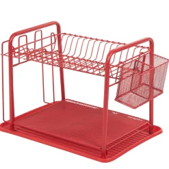 Gifi Égouttoir à vaisselle métallique rouge