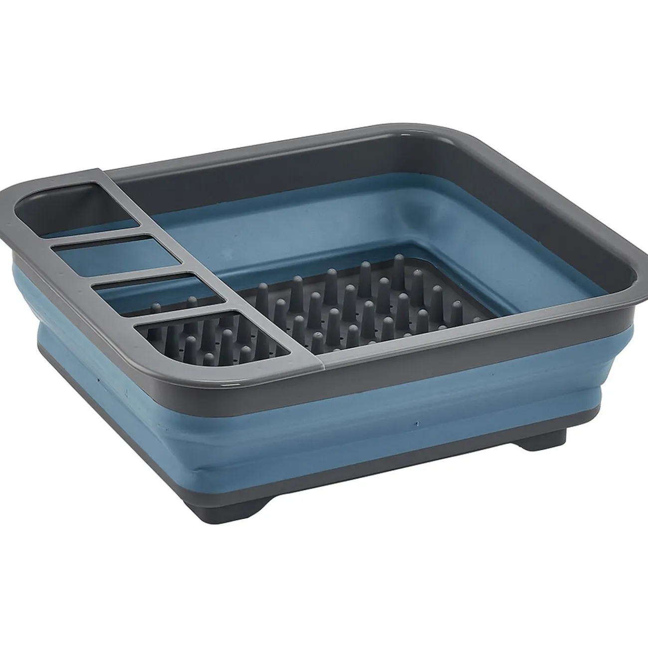 Gifi Égouttoir rétractable gris et bleu