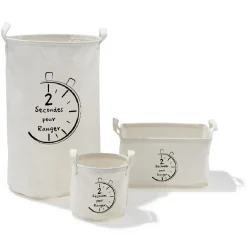 Gifi Rangement|Grande panière en tissus forme tube