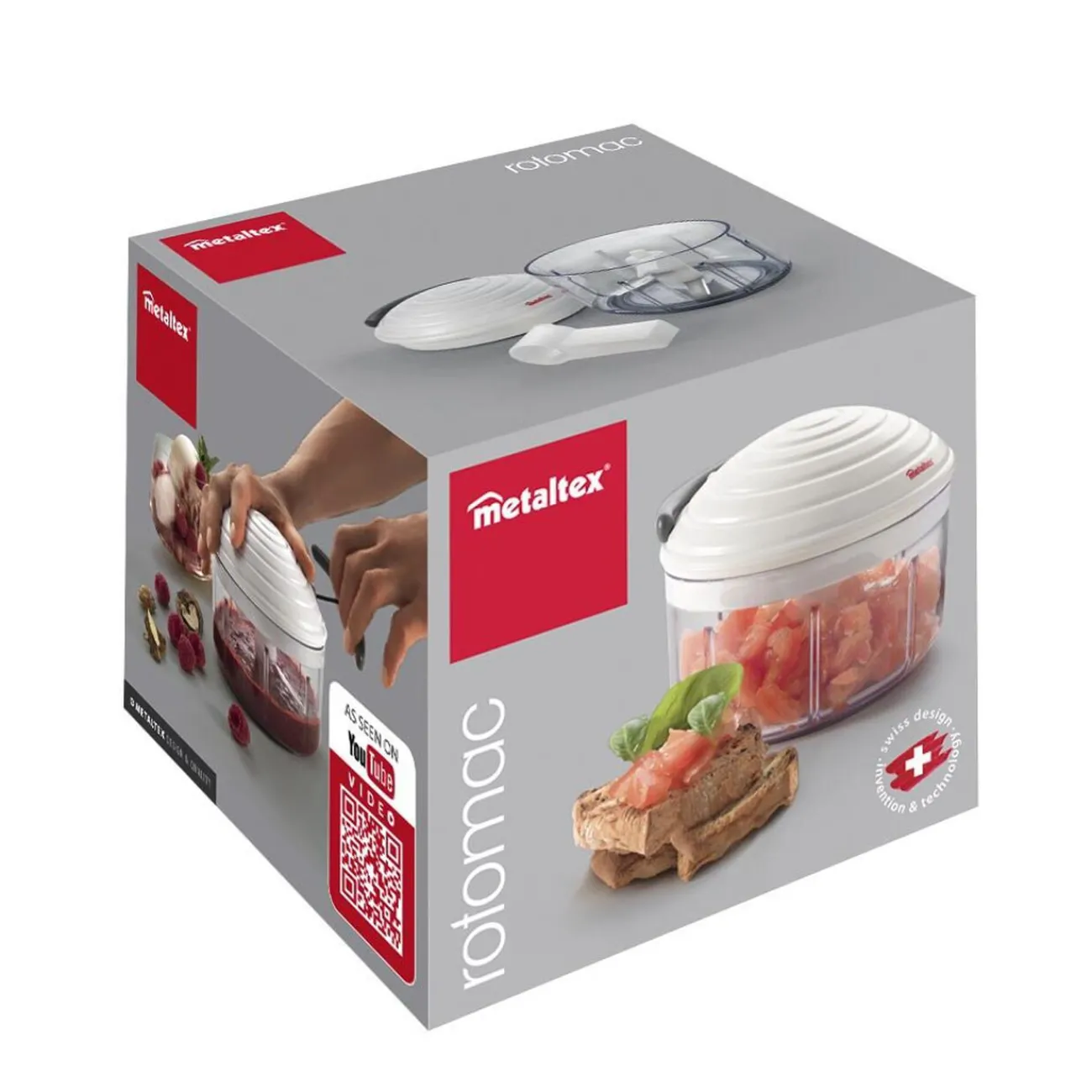 Gifi Hachoir manuel multiusage transparent couvercle blanc 500 ml