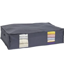 Gifi Rangement|Housse de rangement dessous de lit Gris - L65 x l45 x H15,5 cm