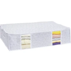 Gifi Rangement|Housse de rangement dessous de lit Blanc - L65 x l45 x H15,5 cm