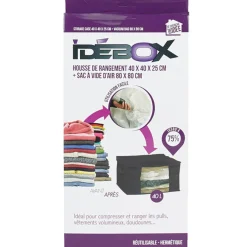 Gifi Rangement|Housse de rangement et sac à vide air 40 L