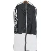 Gifi Rangement|Housse pour vêtements transparent bord gris x3