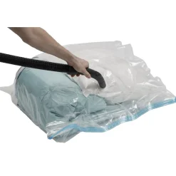 Gifi Rangement|Housse sous vide taille L x2 avec housse de rangement tissus