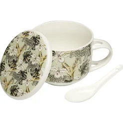 Gifi Jumbo en faïence avec couvercle et cuillère